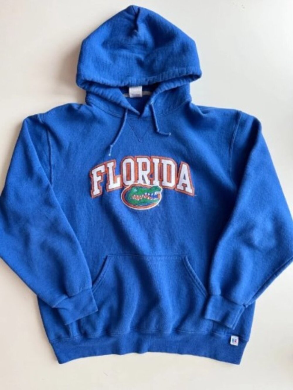 Russell Athletic FLORIDA GATORS Blue Fleece Hoodie Sweatshirt, Size L